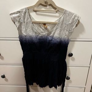 Free People top with tie in back size M